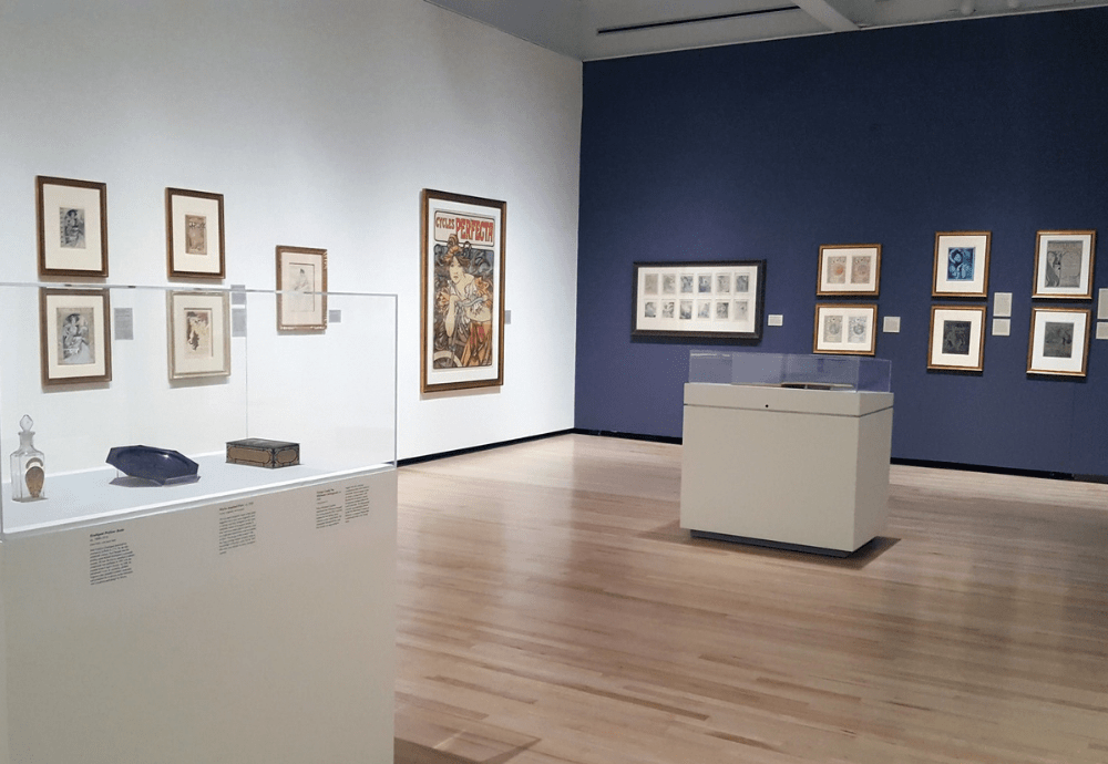 Museum with art on walls