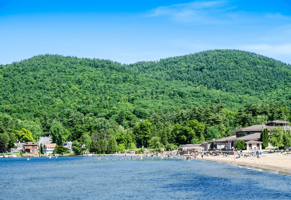 beach area on lake