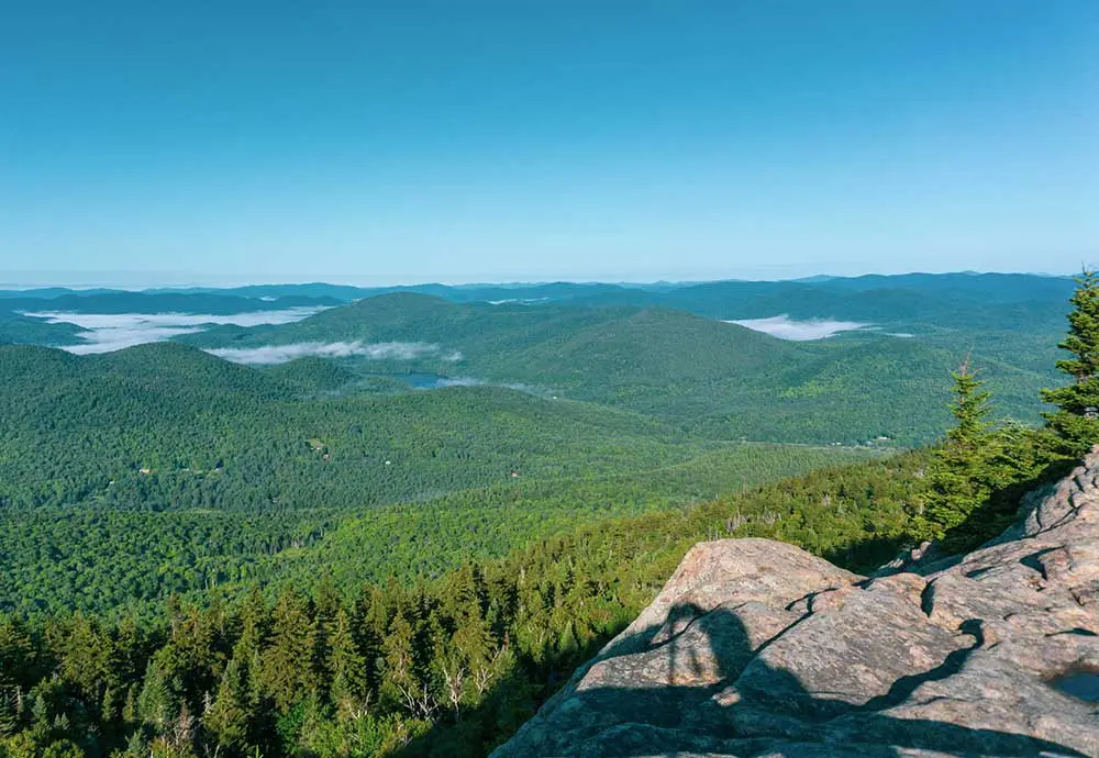 View form top of mountain