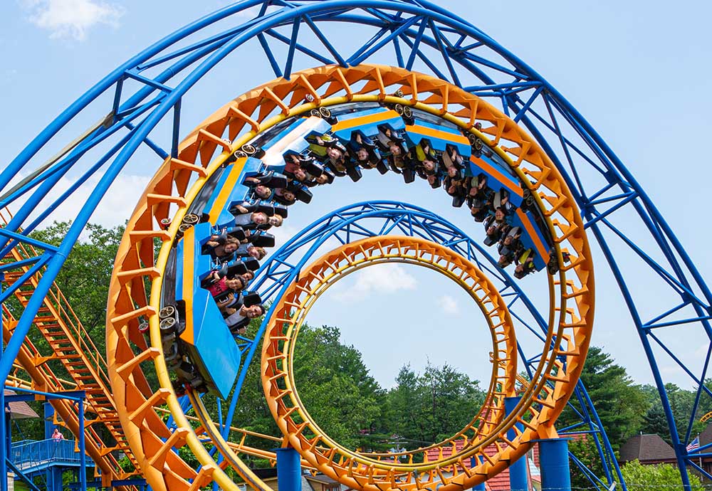 Roller coaster with loops